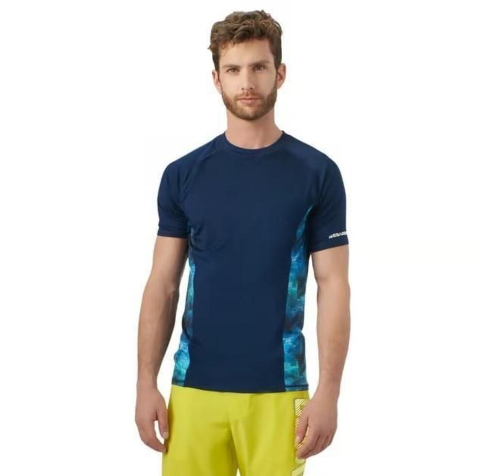 SeaDoo Men's Short Sleeve Performance Rashguard, Navy, Size Medium, NWT